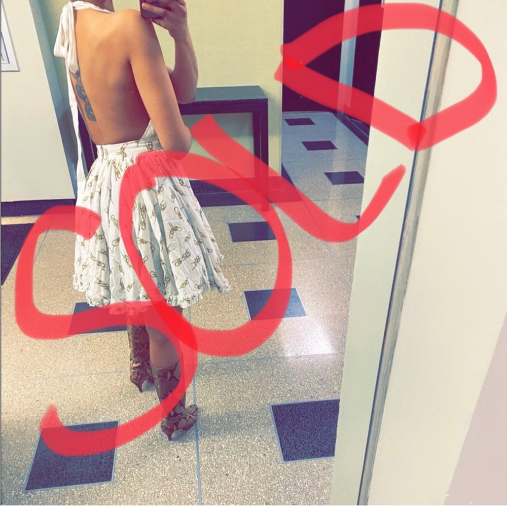 Dolce & Gabbana Halter Dress With Rope Detail.